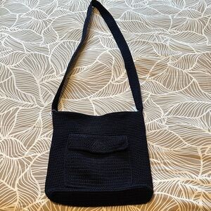 The Sak Black Crochet Shoulder Bag